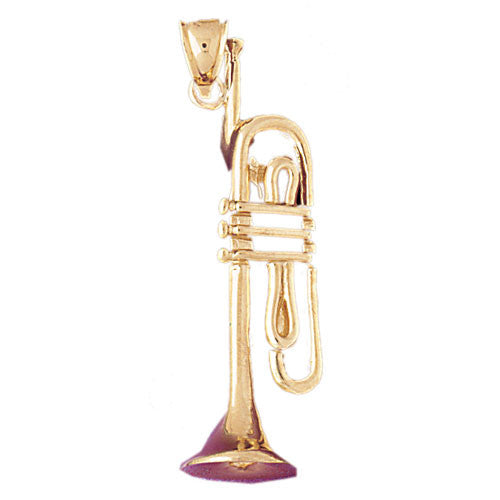 14K GOLD MUSIC CHARM - TRUMPET #6164