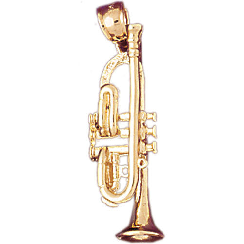 14K GOLD MUSIC CHARM - TRUMPET #6166
