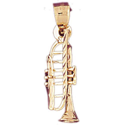 14K GOLD MUSIC CHARM - TRUMPET #6167