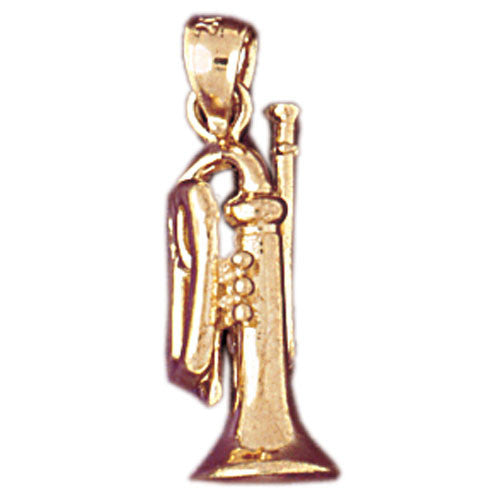14K GOLD MUSIC CHARM - TRUMPET #6168