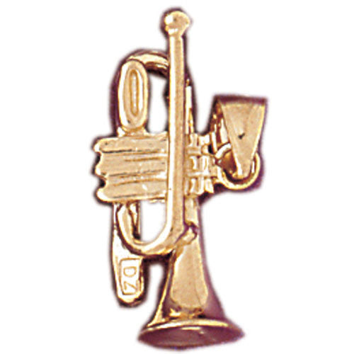 14K GOLD MUSIC CHARM - TRUMPET #6169