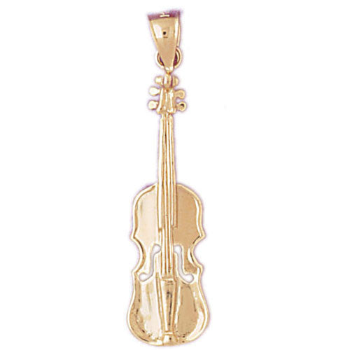 14K GOLD MUSIC CHARM - VIOLIN #6226
