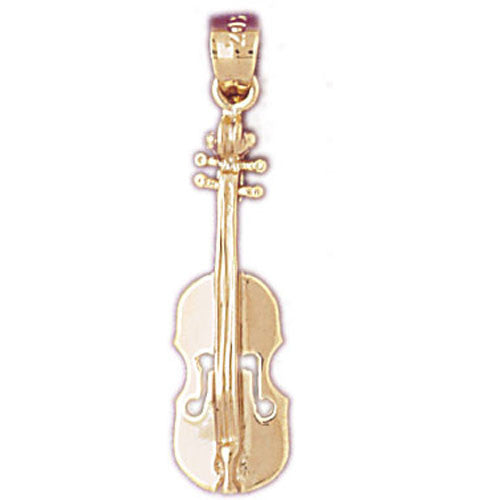14K GOLD MUSIC CHARM - VIOLIN #6227