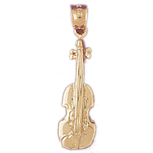 14K GOLD MUSIC CHARM - VIOLIN #6228