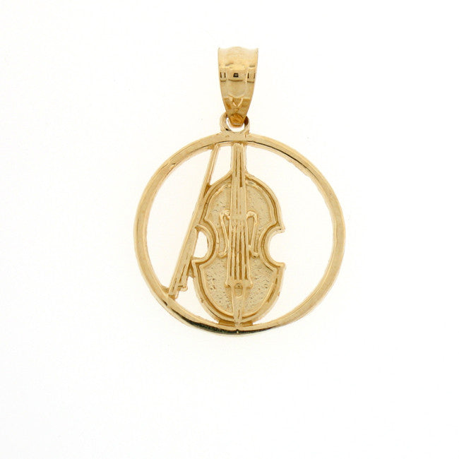 14K GOLD MUSIC CHARM - VIOLIN #6307