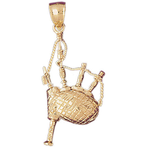 14K GOLD MUSIC CHARM -BAGPIPE #6237