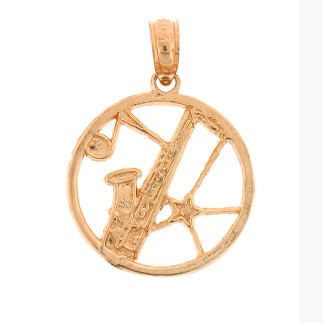 14K GOLD MUSIC CHARM -SAXOPHONE #6309