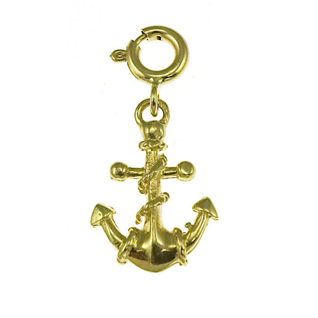 14K GOLD NAUTICAL CHARM - ANCHOR #1109