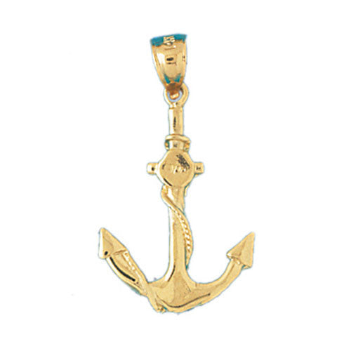 14K GOLD NAUTICAL CHARM - ANCHOR #1110