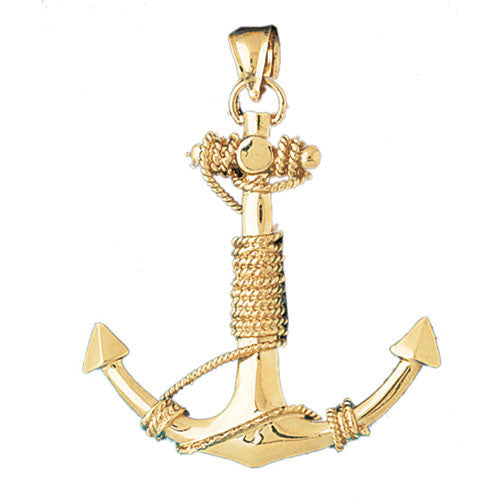 14K GOLD NAUTICAL CHARM - ANCHOR #1111