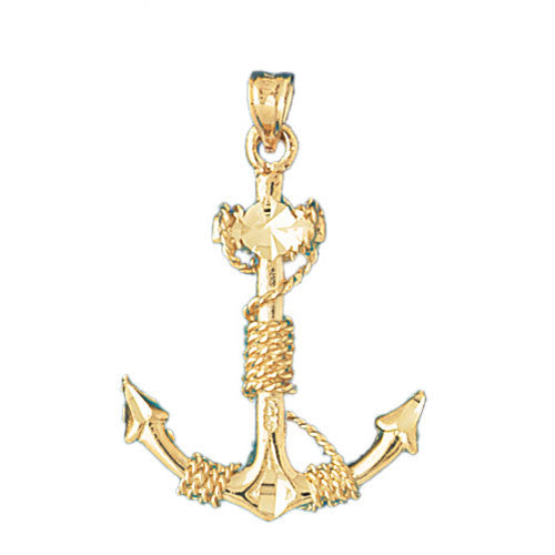 14K GOLD NAUTICAL CHARM - ANCHOR #1112