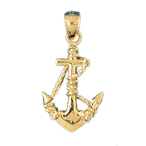 14K GOLD NAUTICAL CHARM - ANCHOR #1113