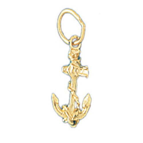 14K GOLD NAUTICAL CHARM - ANCHOR #1114