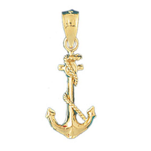 14K GOLD NAUTICAL CHARM - ANCHOR #1115