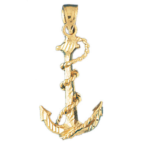 14K GOLD NAUTICAL CHARM - ANCHOR #1116