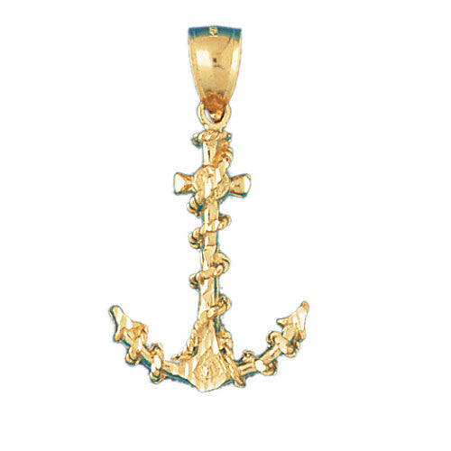 14K GOLD NAUTICAL CHARM - ANCHOR #1117