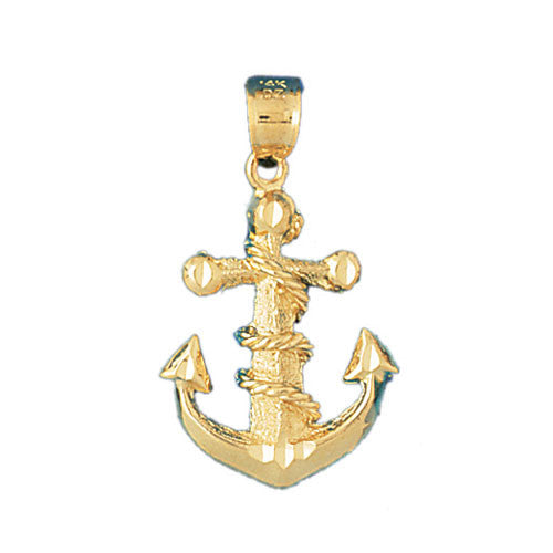 14K GOLD NAUTICAL CHARM - ANCHOR #1119