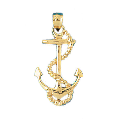 14K GOLD NAUTICAL CHARM - ANCHOR #1121