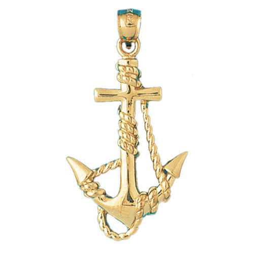 14K GOLD NAUTICAL CHARM - ANCHOR #1123