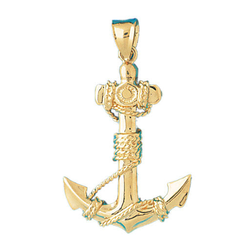 14K GOLD NAUTICAL CHARM - ANCHOR #1124