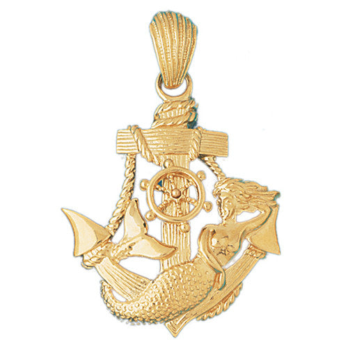 14K GOLD NAUTICAL CHARM - ANCHOR #1127