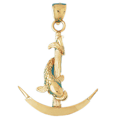 14K GOLD NAUTICAL CHARM - ANCHOR #1128