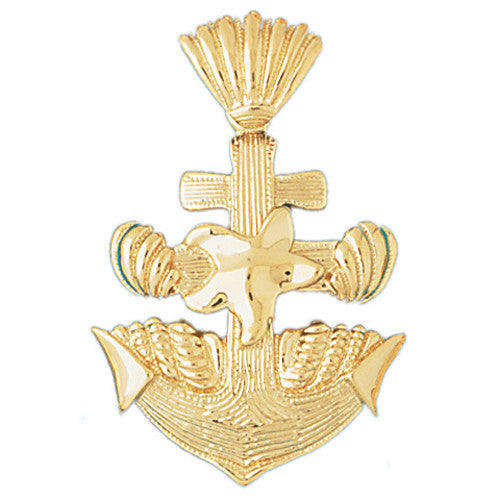 14K GOLD NAUTICAL CHARM - ANCHOR #1132