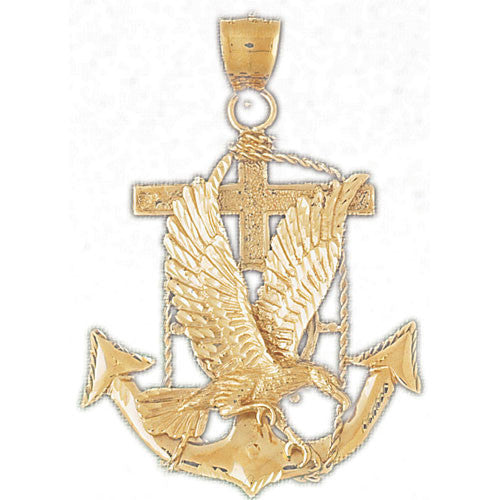 14K GOLD NAUTICAL CHARM - ANCHOR #2865