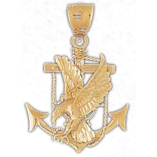 14K GOLD NAUTICAL CHARM - ANCHOR #2866
