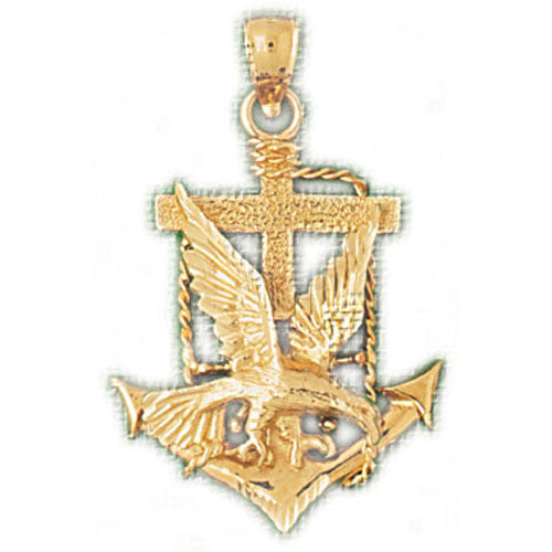 14K GOLD NAUTICAL CHARM - ANCHOR #2868