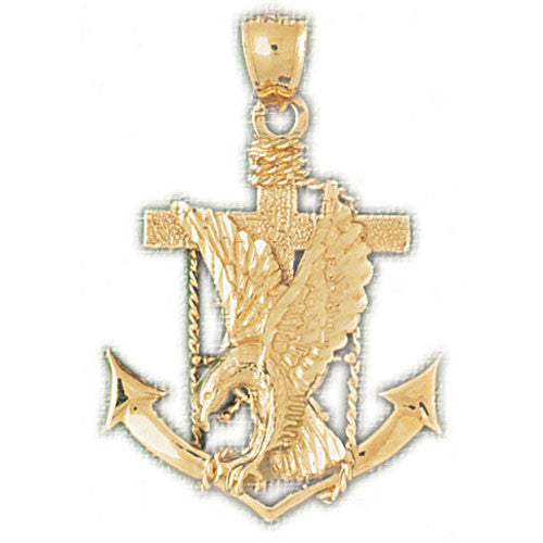 14K GOLD NAUTICAL CHARM - ANCHOR #2869