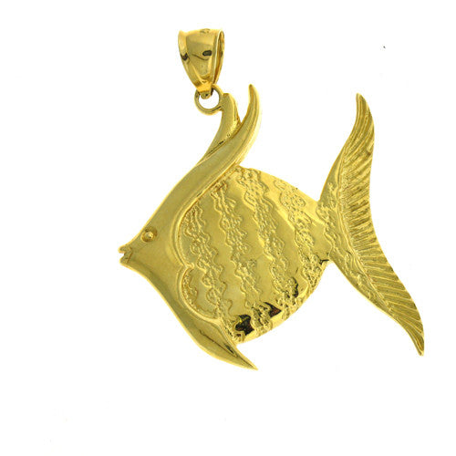 14K GOLD NAUTICAL CHARM - ANGELFISH #626