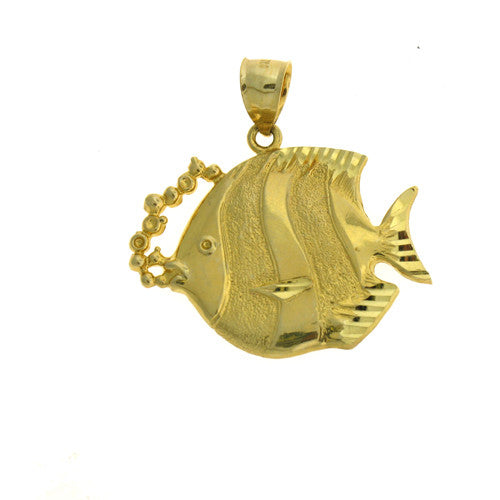 14K GOLD NAUTICAL CHARM - ANGELFISH #628