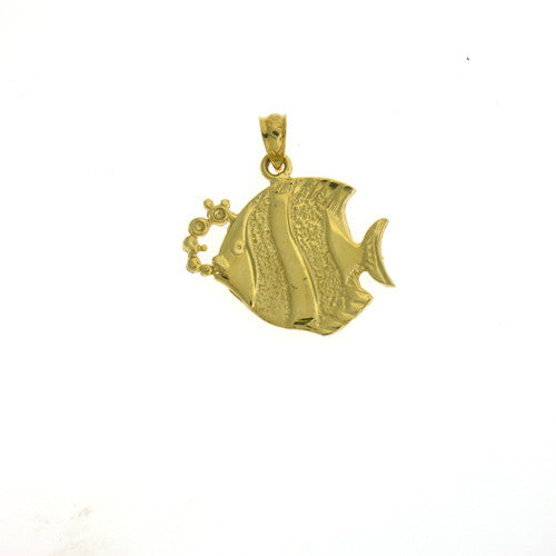 14K GOLD NAUTICAL CHARM - ANGELFISH #629