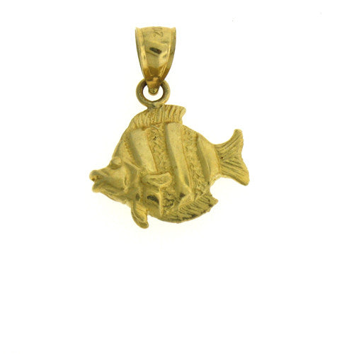 14K GOLD NAUTICAL CHARM - ANGELFISH #630