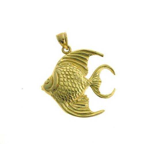 14K GOLD NAUTICAL CHARM - ANGELFISH #632