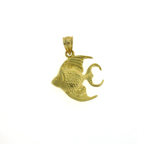 14K GOLD NAUTICAL CHARM - ANGELFISH #633