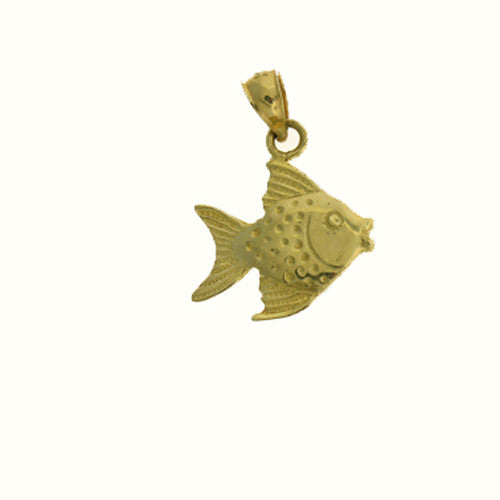 14K GOLD NAUTICAL CHARM - ANGELFISH #634