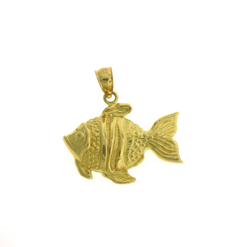 14K GOLD NAUTICAL CHARM - ANGELFISH #636