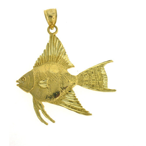 14K GOLD NAUTICAL CHARM - ANGELFISH #637