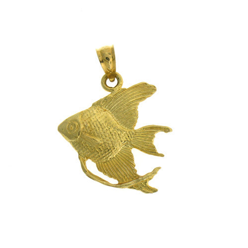 14K GOLD NAUTICAL CHARM - ANGELFISH #639