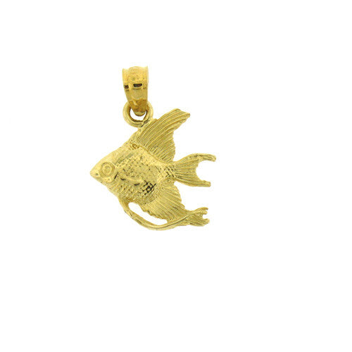 14K GOLD NAUTICAL CHARM - ANGELFISH #640