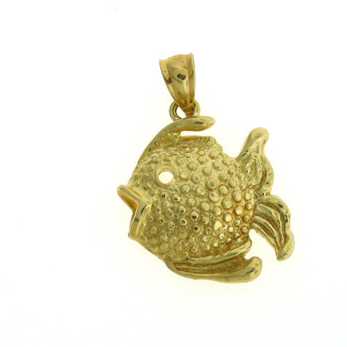 14K GOLD NAUTICAL CHARM - ANGELFISH #643