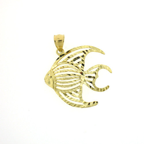 14K GOLD NAUTICAL CHARM - ANGELFISH #644