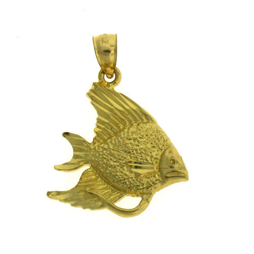 14K GOLD NAUTICAL CHARM - ANGELFISH #645