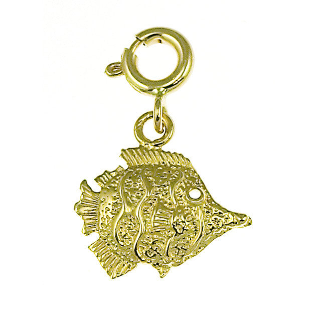 14K GOLD NAUTICAL CHARM - ANGELFISH #651