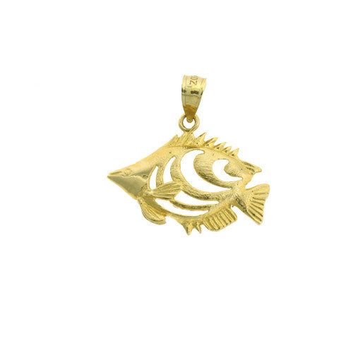 14K GOLD NAUTICAL CHARM - ANGELFISH #652