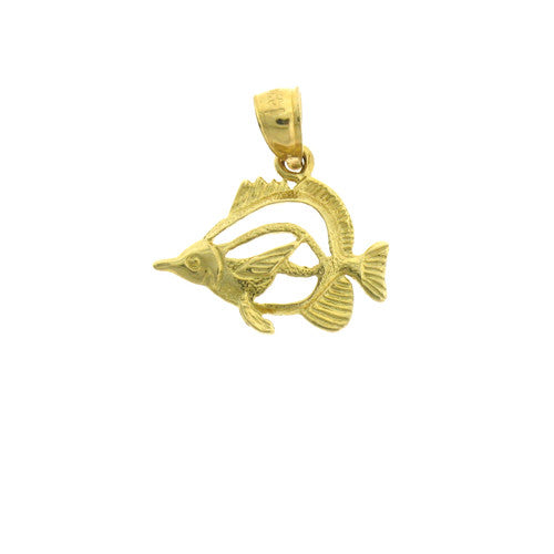 14K GOLD NAUTICAL CHARM - ANGELFISH #653