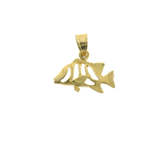 14K GOLD NAUTICAL CHARM - ANGELFISH #656