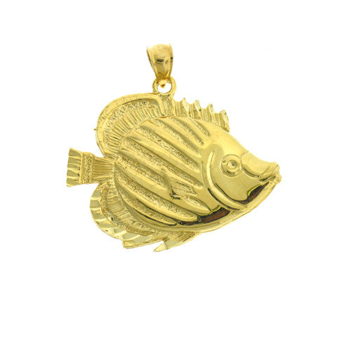 14K GOLD NAUTICAL CHARM - ANGELFISH #658